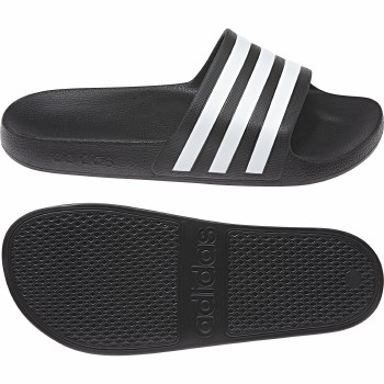 adidas men's adilette aqua slides black